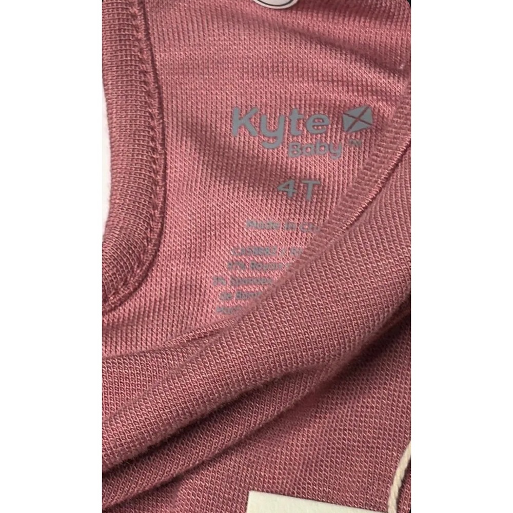 Kyte Baby Long Sleeve Ruffle Romper Mauve Pink Bamboo Rayon 4T NWT - Picture 3 of 3